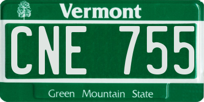 VT license plate CNE755