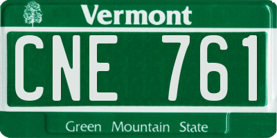 VT license plate CNE761
