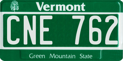 VT license plate CNE762
