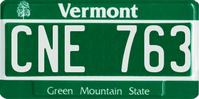 VT license plate CNE763
