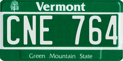 VT license plate CNE764