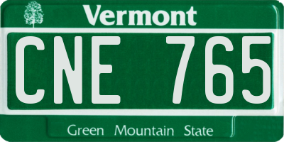 VT license plate CNE765