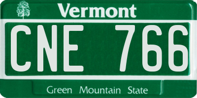 VT license plate CNE766