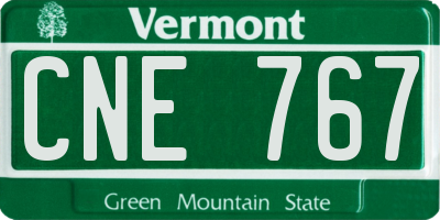 VT license plate CNE767