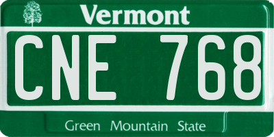 VT license plate CNE768