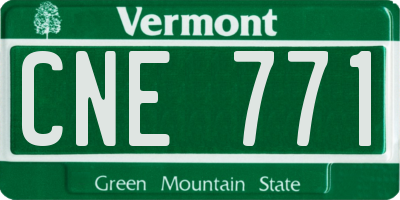 VT license plate CNE771