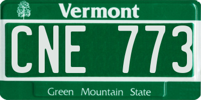 VT license plate CNE773
