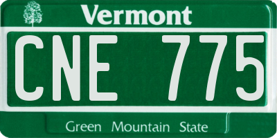 VT license plate CNE775