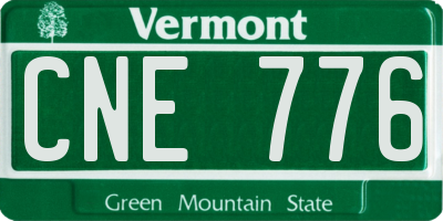 VT license plate CNE776