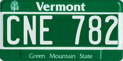 VT license plate CNE782