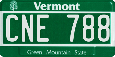 VT license plate CNE788