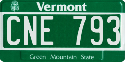 VT license plate CNE793