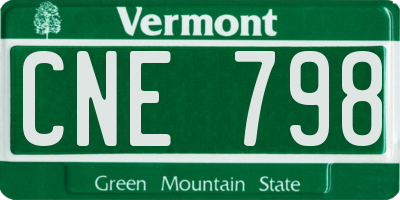 VT license plate CNE798