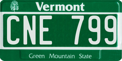 VT license plate CNE799