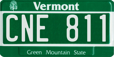VT license plate CNE811