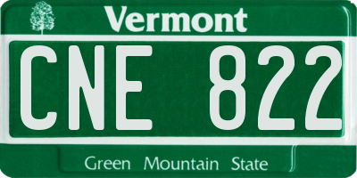 VT license plate CNE822