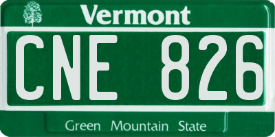 VT license plate CNE826