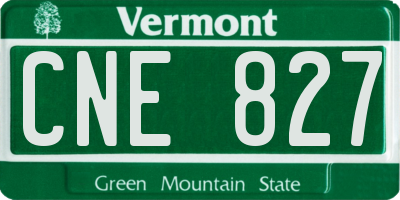 VT license plate CNE827