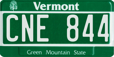 VT license plate CNE844