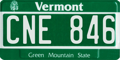 VT license plate CNE846