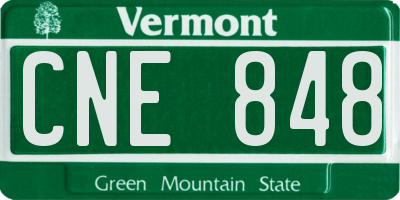 VT license plate CNE848