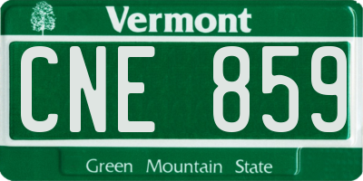 VT license plate CNE859