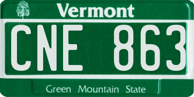 VT license plate CNE863