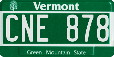 VT license plate CNE878