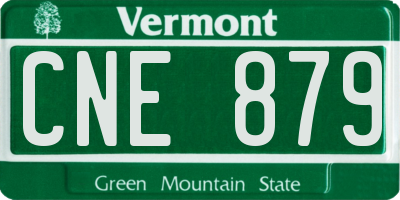 VT license plate CNE879