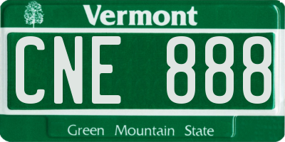 VT license plate CNE888