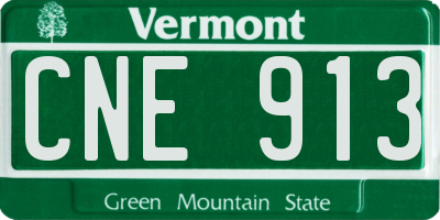 VT license plate CNE913