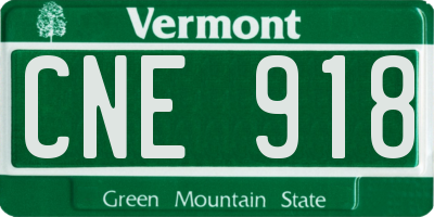 VT license plate CNE918
