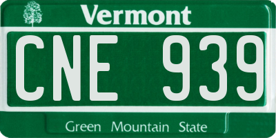 VT license plate CNE939