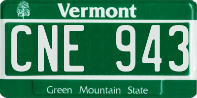 VT license plate CNE943
