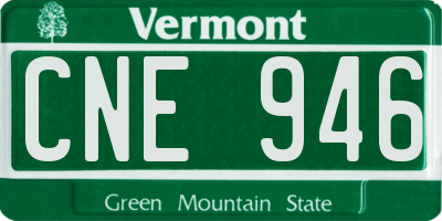 VT license plate CNE946