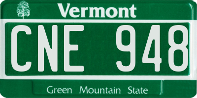 VT license plate CNE948