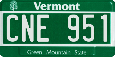 VT license plate CNE951