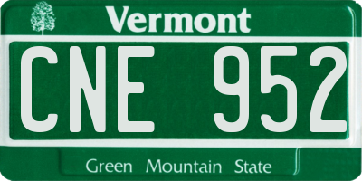 VT license plate CNE952