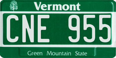 VT license plate CNE955
