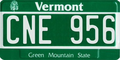 VT license plate CNE956