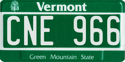 VT license plate CNE966