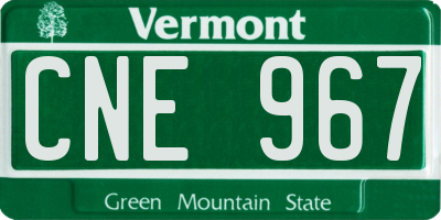 VT license plate CNE967