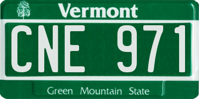 VT license plate CNE971