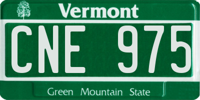 VT license plate CNE975