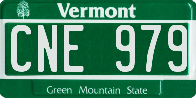 VT license plate CNE979