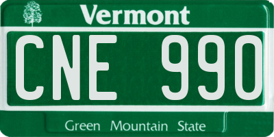 VT license plate CNE990