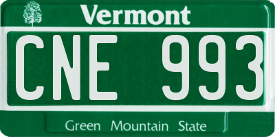 VT license plate CNE993
