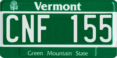 VT license plate CNF155