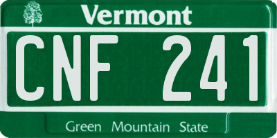 VT license plate CNF241
