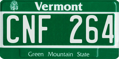 VT license plate CNF264